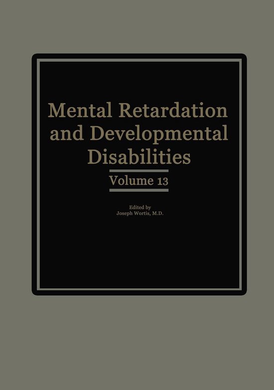 Behavioral Science and Psychology (R0) – Mental Retardation and Developmental DisabilitiesEbook Volume 13