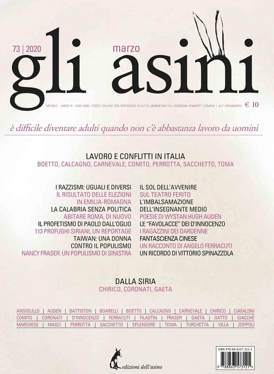 « Gli asini » n. 73, marzo 2020Ebook « Gli asini » n. 73, marzo 2020Ebook