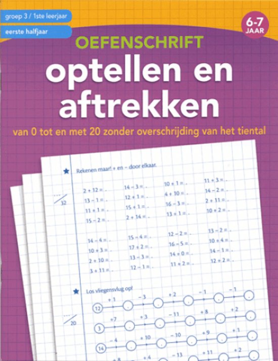 oefen67 optellen en aftrekken van 0 tot en met 20 zonder overschrijding van het tiental