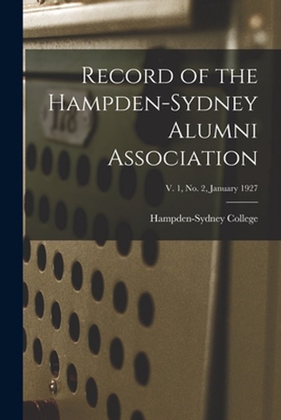 Record of the Hampden-Sydney Alumni Association; v. 1, no. 2, January 1927